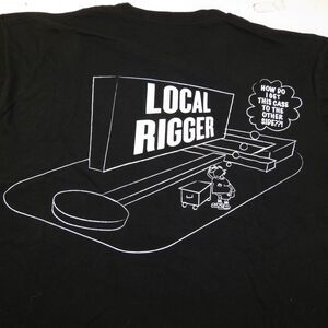 U2 CONCERT TOUR 2018 Bono Classic Rock T SHIRT Mens L Local Rigger CREW